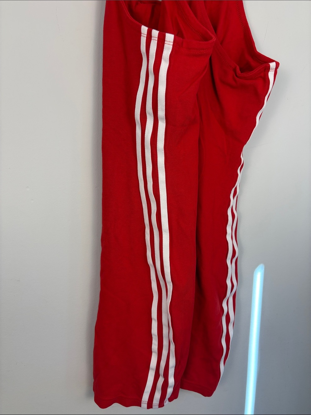 Adidas Originals Adicolor Racerback Red Dress with White Stripes Size Medium - Picture 7 of 15